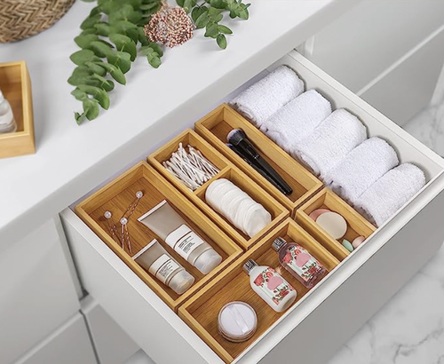 6 Pcs Stackable Drawer Organizer Set