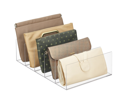 mDesign Metal Divided Stackable Purse Organizer
