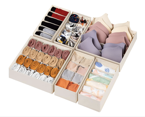 Set of 4 Hard Sided Drawer Organizers