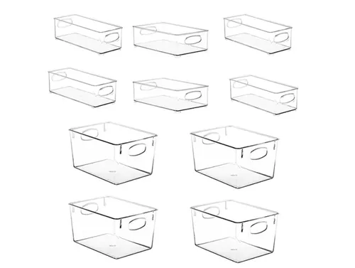 Sorbus Set of 10 Clear Bins